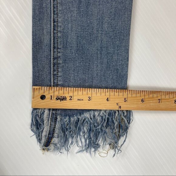 Free People Skinny Jeans Frayed Raw Distressed Women’s Size 27 Blue - Picture 10 of 10